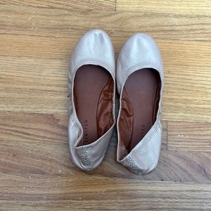 Nude flat slip ons